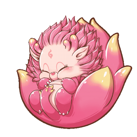 8 Baby dragon fruit emoji gifs